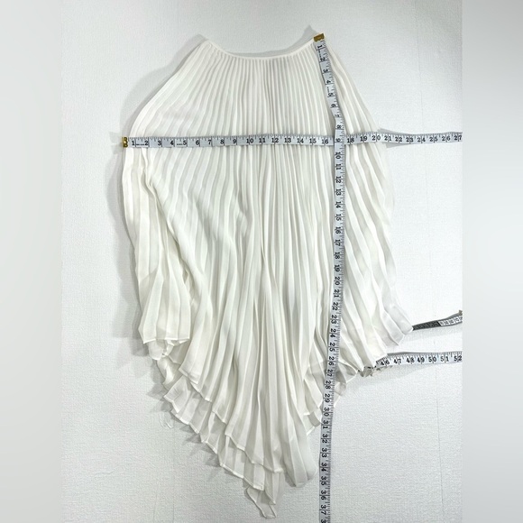 NWT Sophie Max 60s style accordion a line asymmetrical white tunic top dress M - Picture 8 of 12